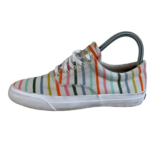Keds Womens Rainbow Stripe Sneakers Shoes Rifle Paper Co. Multicolor Walking 6M - Picture 1 of 9